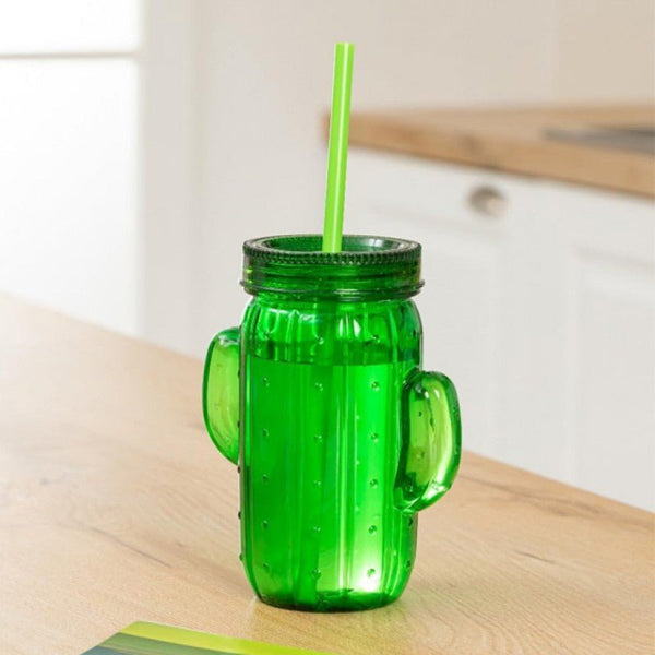 Cactus Shape Cup With Straw - Pkwebstore