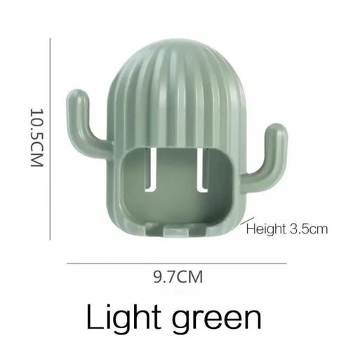 Cactus Shaped Wall Mounted Toothbrush Holder 2 Pcs - Pkwebstore