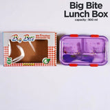 Cartoon Printed Plastic Lunchbox with Fork - Pkwebstore