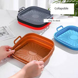 COLLAPSIBLE SILICONE AIR FRYER SQUARE TRAY - Pkwebstore