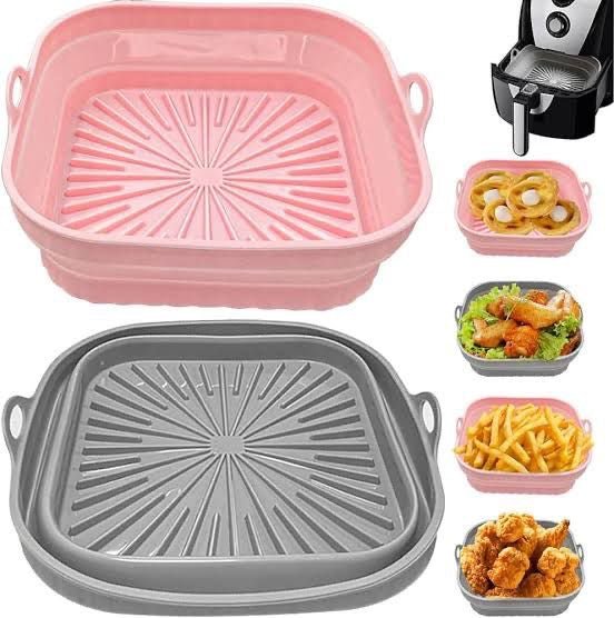 COLLAPSIBLE SILICONE AIR FRYER SQUARE TRAY - Pkwebstore