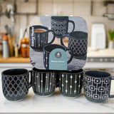 Danny Home™ 4 Pcs Classic Printed Mugs - Pkwebstore