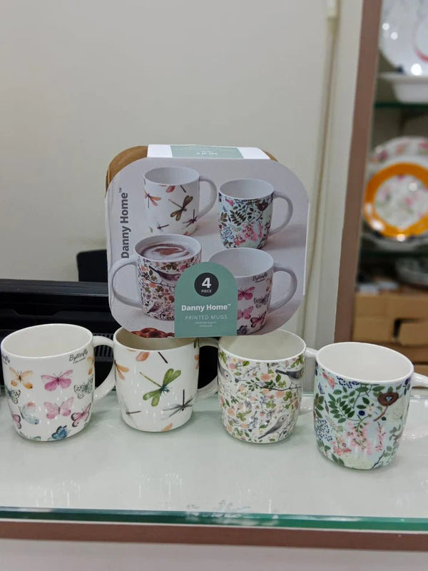 Danny Home™ 4 Pcs Floral Mugs - Pkwebstore