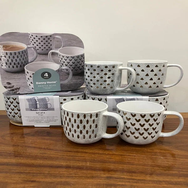 Danny Home™ Grey Mugs, 4Pcs - Pkwebstore