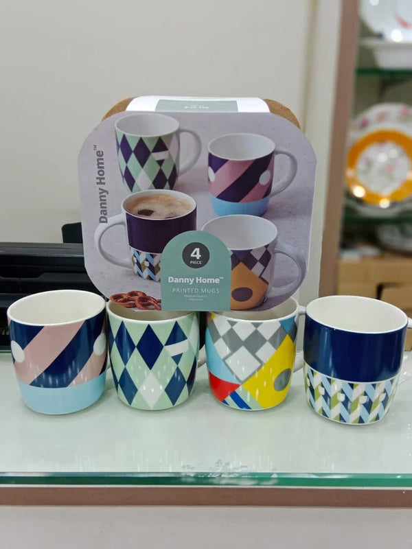 Danny Home™ Printed Mugs, 4 Pcs - Pkwebstore