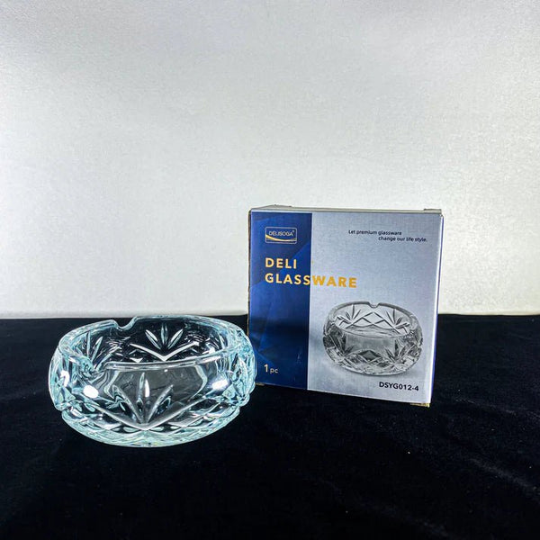 Elegant Crystal Cut Smoking Ashtray - Pkwebstore