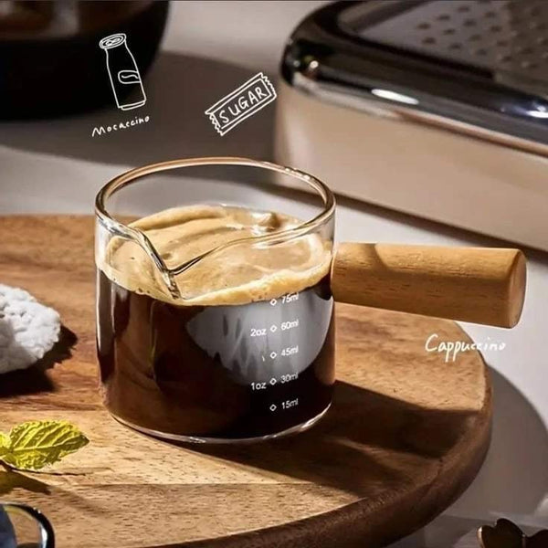 Expresso Measuring Cup With Wooden Handle - Pkwebstore