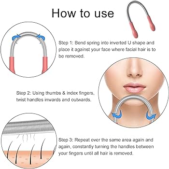 Facial Hair Remover Spring Threading Tool for Women - Pkwebstore