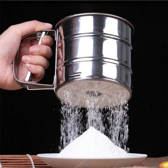 Flour Filter Stainless Steel - With Handle & Smooth Filter - Pkwebstore