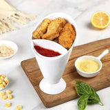 French Fries Dip Cone Cup With Sauce Holder - Pkwebstore