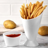 French Fries Dip Cone Cup With Sauce Holder - Pkwebstore