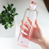 Glass Water Bottle With Time Marker - Pkwebstore