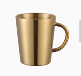 Golden Double Wall Coffee Mug - Pkwebstore