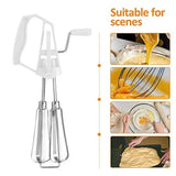 Hand held egg beater stainless steel manual whisk mixer - Pkwebstore