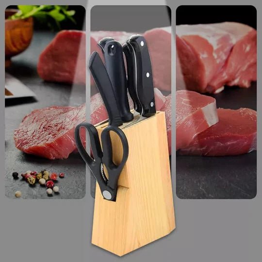 High Quality 7 Pcs Knife Set With Wooden Stand - Pkwebstore