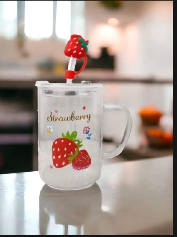 Kids Fruit Printed Cup with Straw - Pkwebstore