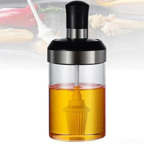 Kitchen Condiment Jar With Brush - Pkwebstore