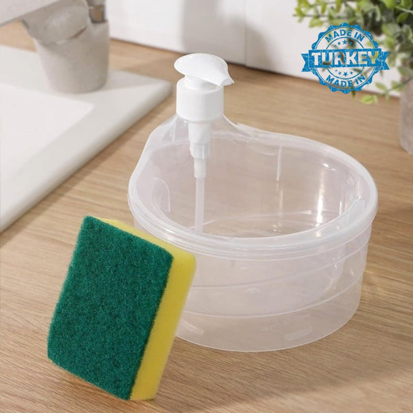 Liquid Soap Dispenser With Pump & Sponge - Pkwebstore