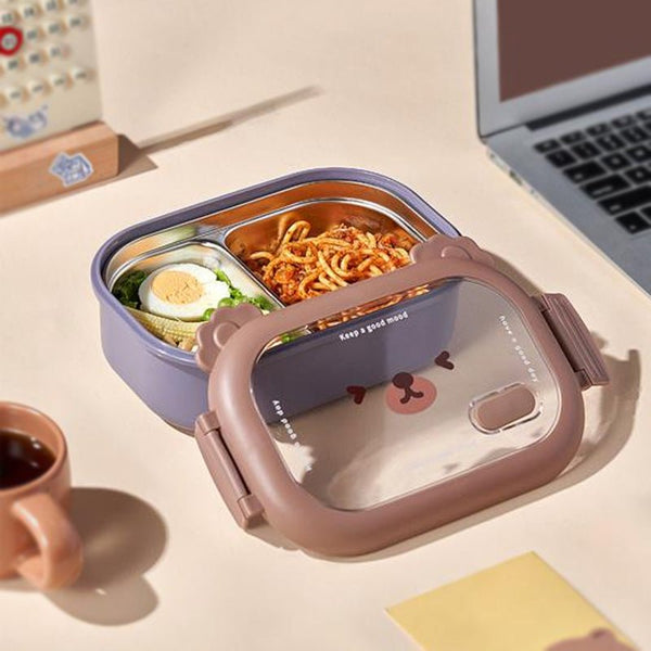 Lunch Box Stainless Steel Double Sided Lock - Pkwebstore