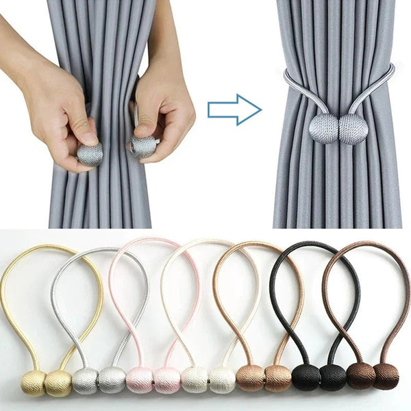 Magnetic Pearl Ball Curtain Tiebacks Clips 2 pcs - Pkwebstore