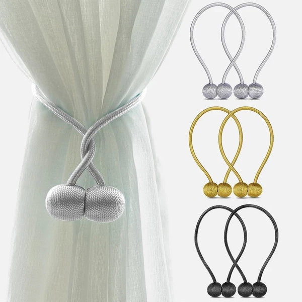 Magnetic Pearl Ball Curtain Tiebacks Clips 2 pcs - Pkwebstore