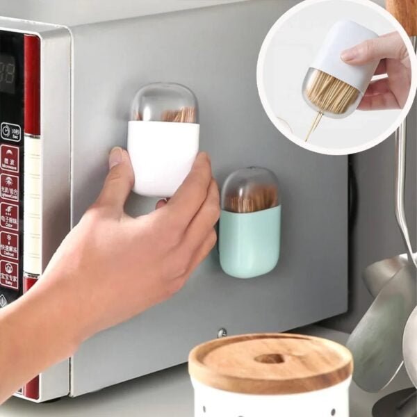 Magnetic Refrigerator Toothpick Holder Container Creative Toothpick Dispenser Household Table Toothpick Storage Box with Magnet - Pkwebstore