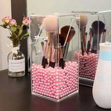 MakeUp Brush Storage Box with Pearls - Pkwebstore