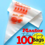 Master Tipless Piping Bags (100 Frosting Bags) - Pkwebstore