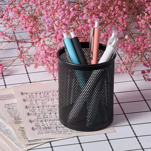 Metal Pen and Pencil Holder, Oval Shaped - Pkwebstore