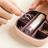 Mini Portable Cosmetic & Jewelry Organizer With Mirror - Pkwebstore