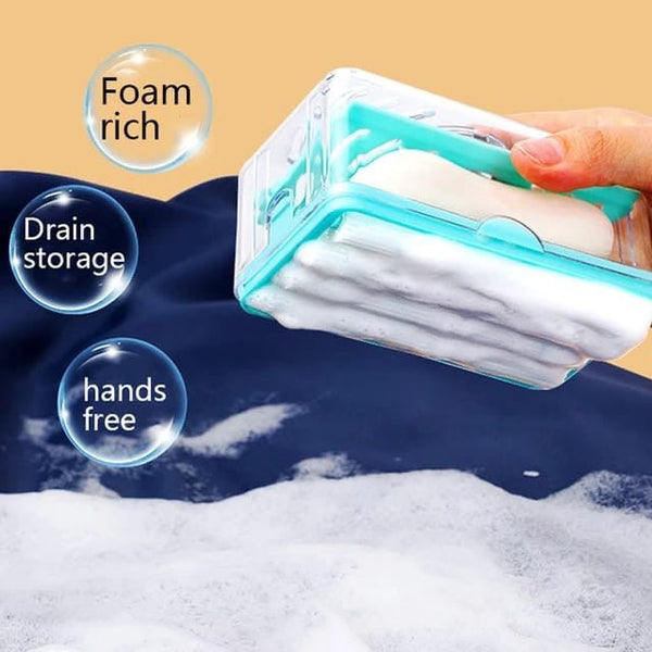 Multifunction Foaming Soap Dish With Drain Soap Box With Bubbler Suitable For Laundry Soap Holder - Pkwebstore