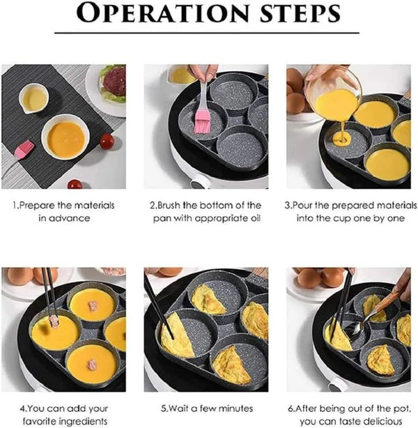 Non-Stick Frying Pan with 4 Hole - Pkwebstore