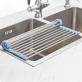 Over The Sink Dish Drying Rack, Roll Up Dish Drying Rack Kitchen Sink Rack - Pkwebstore