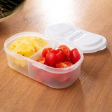 (Pack of 3 )2 Partition Plastic Food Container Portable Lunch Box - Pkwebstore