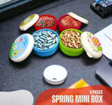 Pack Of 4 Mini Spring Bowl With Seal Cap food Storage Boxes - Pkwebstore