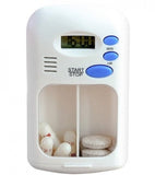 Portable Mini Pill Box Timer with LCD Digital Electric Alarm Medicine Pill Case 2 Grids - Pkwebstore