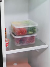 4 Grid Refrigerator Storage Plastic Transparent Box