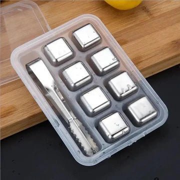 Reusable Steel Ice Cubes With Clip - Pkwebstore