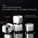 Reusable Steel Ice Cubes With Clip - Pkwebstore