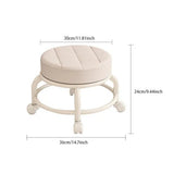 Round Stool with Wheel - Pkwebstore