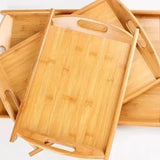 Set Of 3 Bamboo Wooden Tray - Pkwebstore