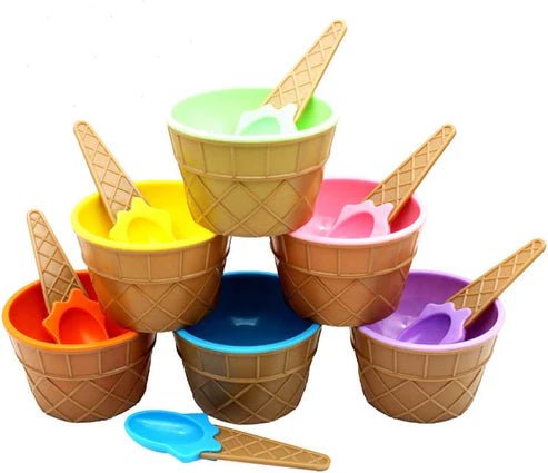 Set of 6 Kids ice Cream Bowls - Pkwebstore