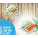 Silicone Dough Rolling Pin Wooden Handle Roller Pin - Pkwebstore