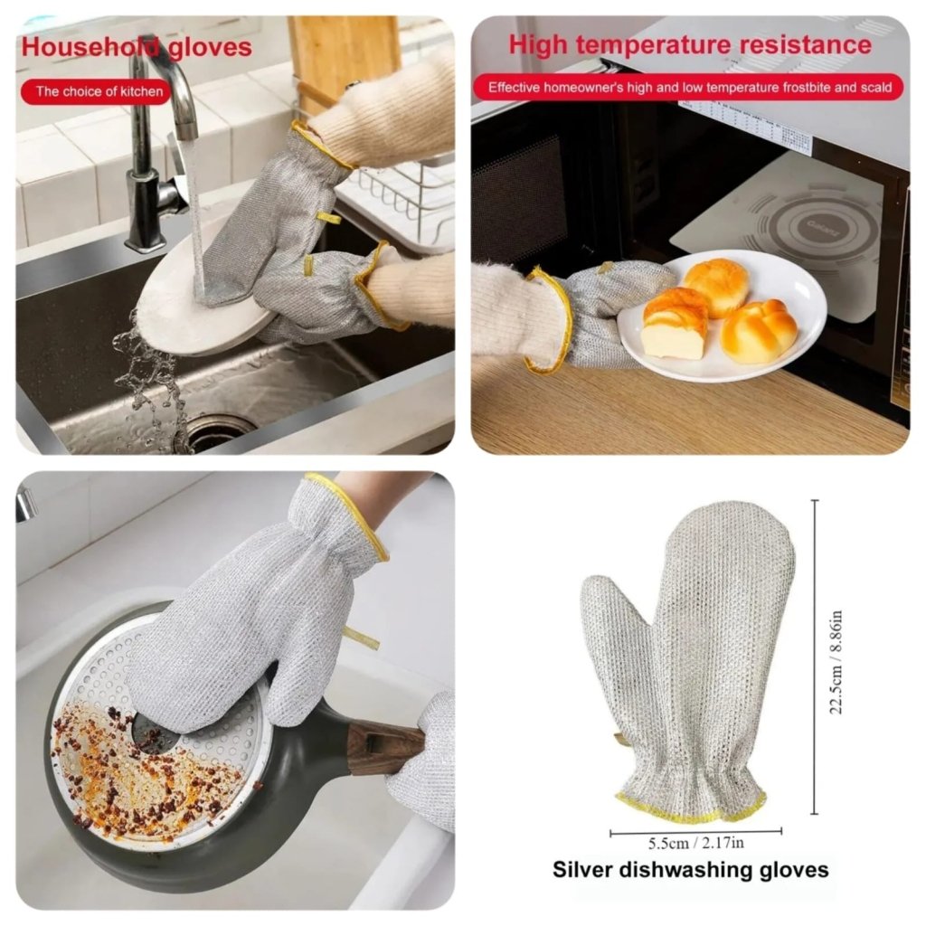 Silver Dishwashing Gloves - Pkwebstore