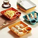 Snack Plate With Sauce Dish - Pkwebstore