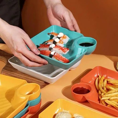 Snack Plate With Sauce Dish - Pkwebstore