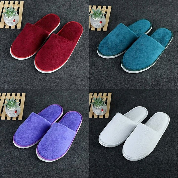 Soft Plush Cotton Cute Slippers Shoes Couple Unisex Non-Slip Floor Indoor Home Furry Slippers - Pkwebstore