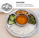 Stainless Steel Round Divided Dinner Plate - Pkwebstore