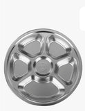 Stainless Steel Round Divided Dinner Plate - Pkwebstore