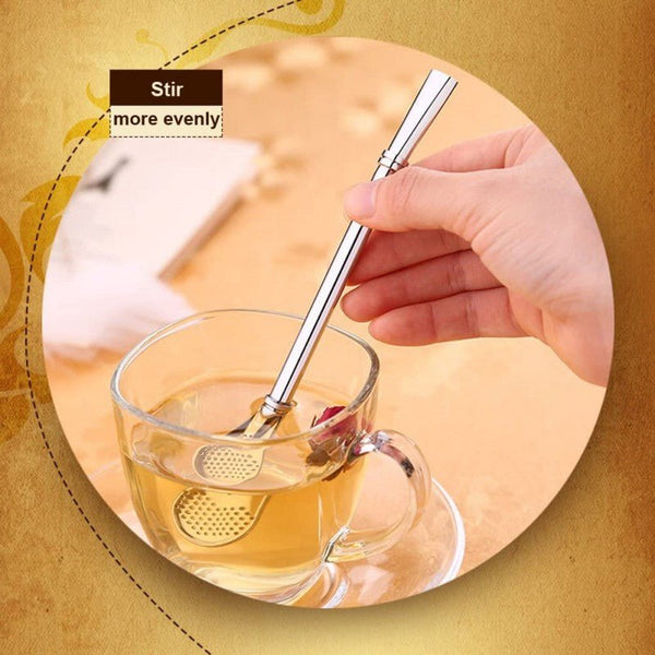 Stainless Steel Straw Filter Spoon,Drinking Straw (Pack of 4) - Pkwebstore